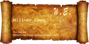 Willner Emma névjegykártya